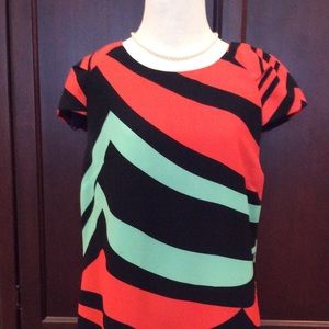 Navy, Lime,and coral dress